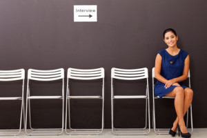 businesswoman waiting for job interview