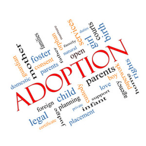 Adoption Word Cloud Concept Angled