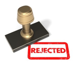 Rubber stamp "Rejected"