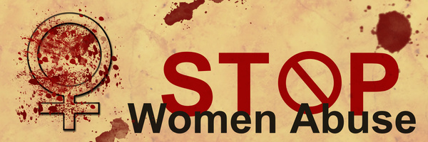 Stop Women Abuse Grunge Banner