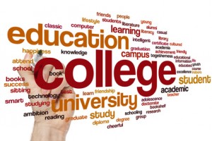 College concept word cloud background